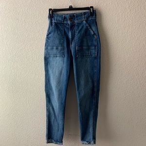 Hollister Ultra High Rise Dark Wash Mom Jeans